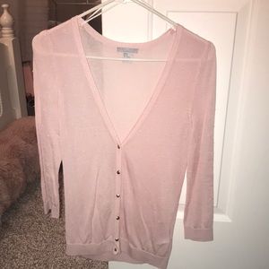 Pink Button Down Cardigan